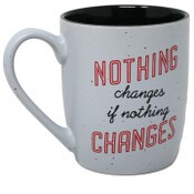 Wholesale - 18oz SPECKLE GREY NOTHING CHANGES MUG, UPC: 840104929629